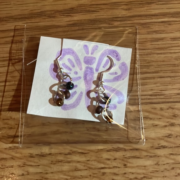 Handmade , glass beads , earrings - Picture 4 of 10